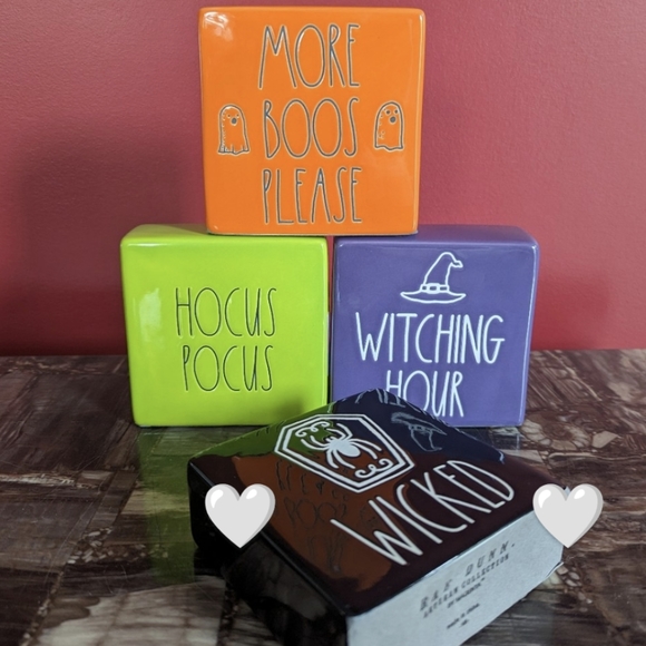 Rae Dunn Other - ❌SOLD❌Rae Dunn WICKED 🕷️ Halloween Tabletop Decor Block